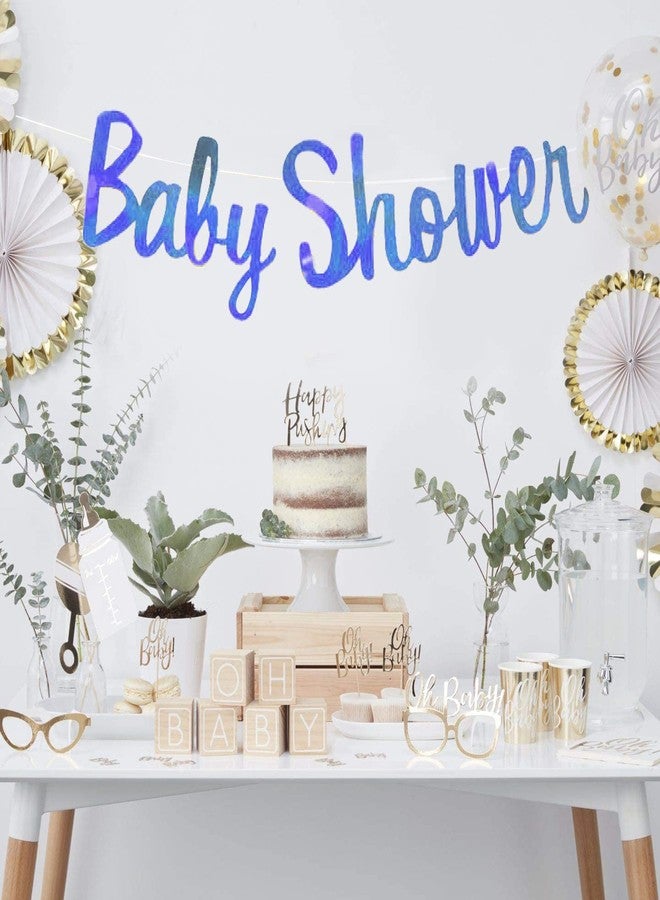AMFIN® Baby Shower Banner Baby Shower Banner Decoration Baby shower decoration items set Maternity Shoot Props Accessories - Blue - Image 3